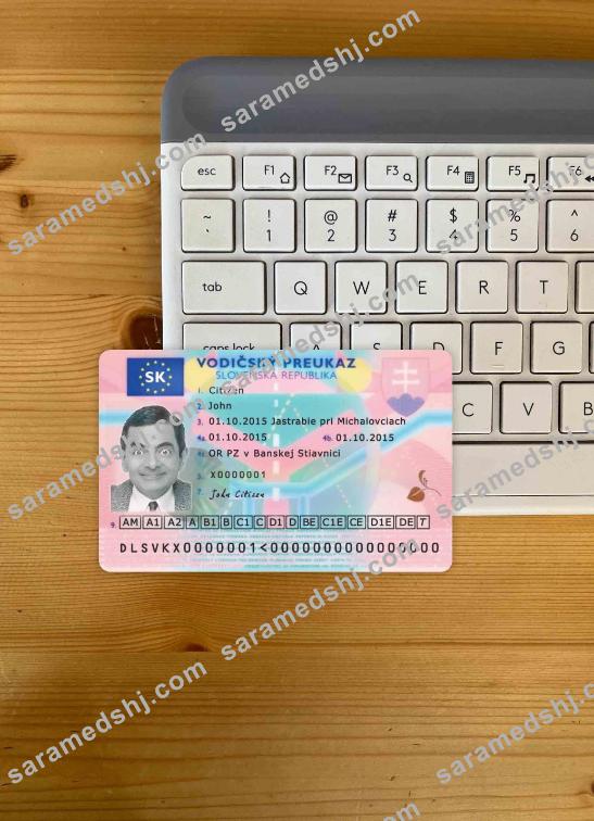 Slovakia driving license photolook FRONT